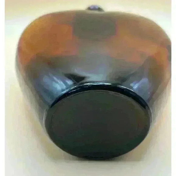 Vintage Paul Masson 8" Amber Brown Glass Heart Shaped Liquor Bottle Decanter - Picture 3 of 5